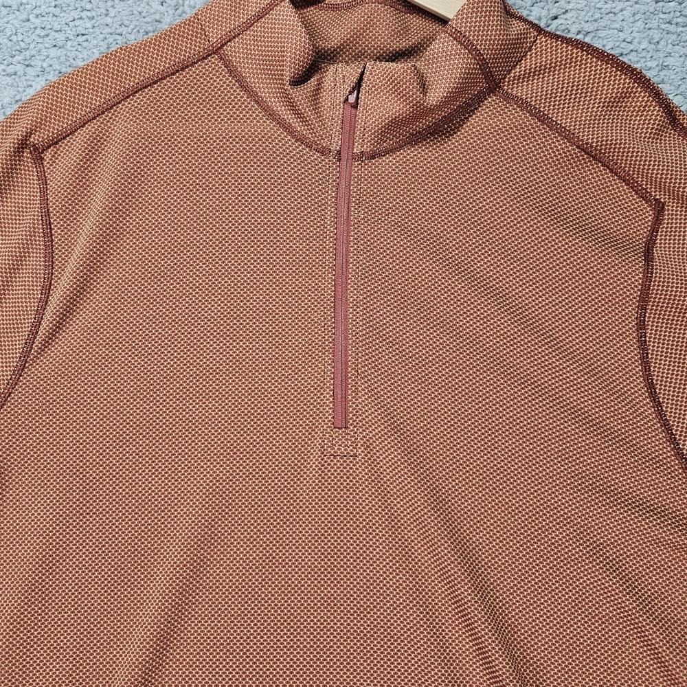 Rhone Glacier 1/4 Zip Pullover Brandy Red Mesh Long Sleeve XXL NWT $118 - Picture 3 of 11